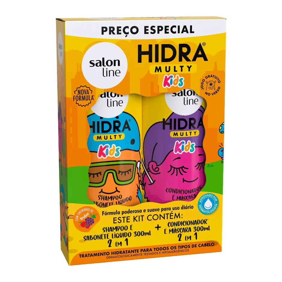 Dúo shampoo y acondicionador hidra multy kids