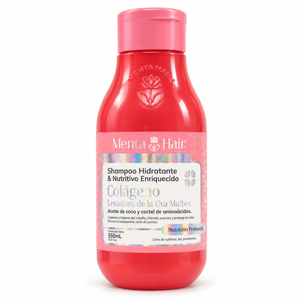 Shampoo con aminoácidos y colágeno 550gr